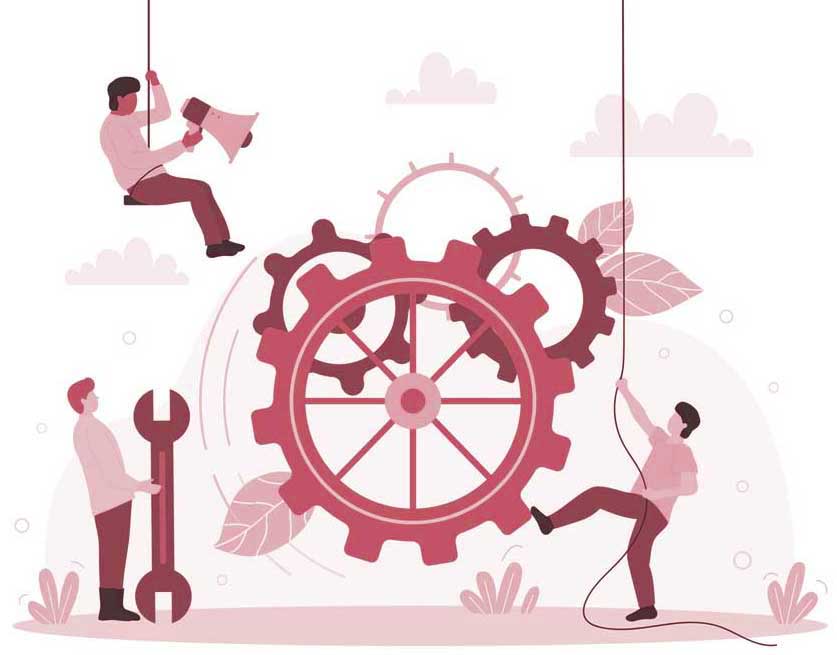 Planning On Page SEO Optimisation 1 on page seo optimisation cogs cartoon